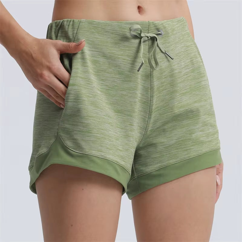 SPEEDUP Gym Shorts with Draw String Women Loose Fit Athletic Shorts Brushed Material Women Sports Shorts Fitness Shorts