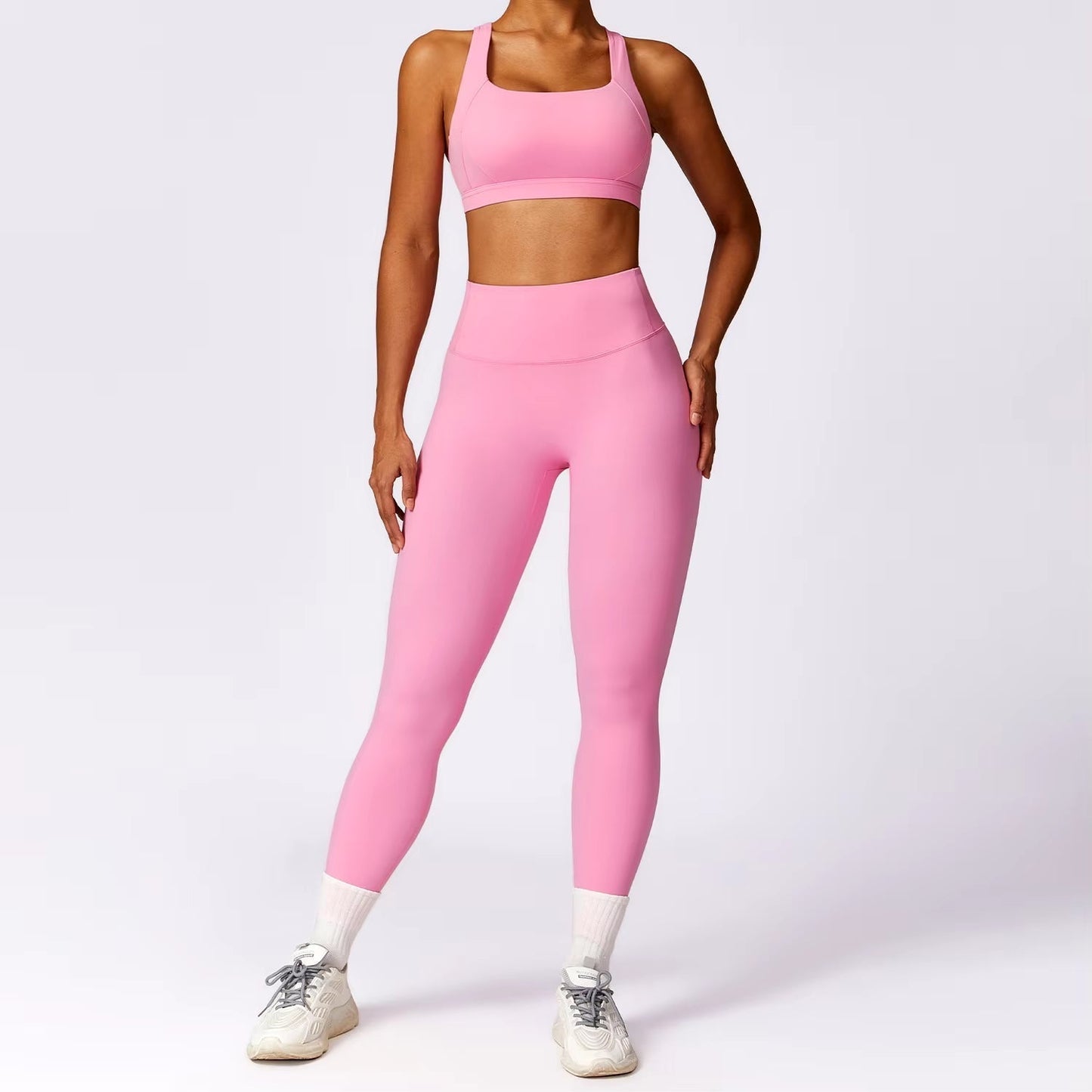 Nude Feeling Yoga Set for Women - 2PCS Sport Bra & Leggings