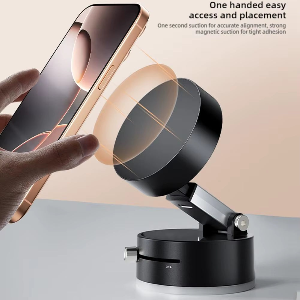 Double Sided Suction Cup Magnetic Phone Holder Lazy Multi-Functional Foldable Storage Holder Vacuum Suction Phone Holder