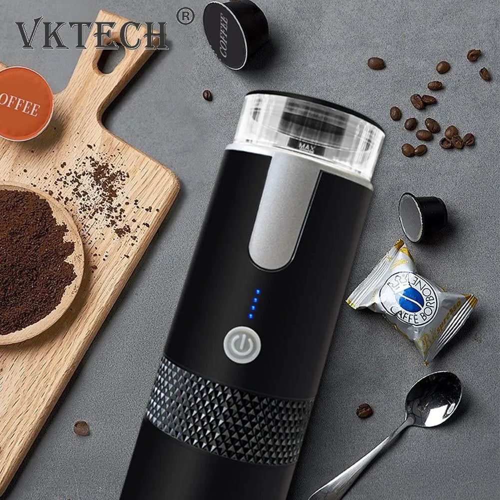 Travel Coffee Machine - 170ML Portable Electric Brewer for Coffee Powder & Capsules