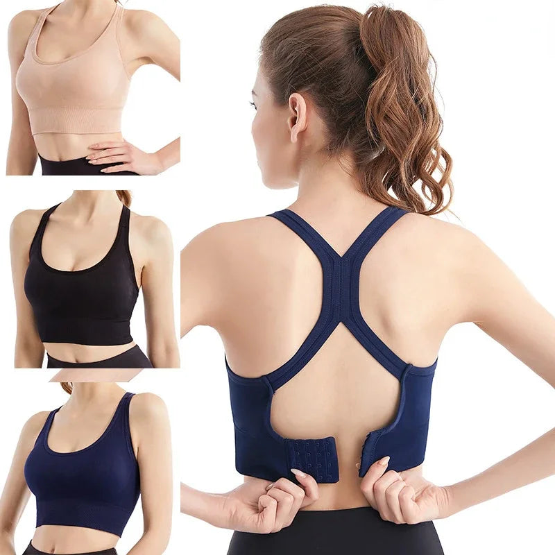 Fitness Yoga Bra - Women's Racerback Workout Gym Sports Top