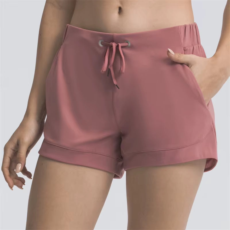 SPEEDUP Gym Shorts with Draw String Women Loose Fit Athletic Shorts Brushed Material Women Sports Shorts Fitness Shorts