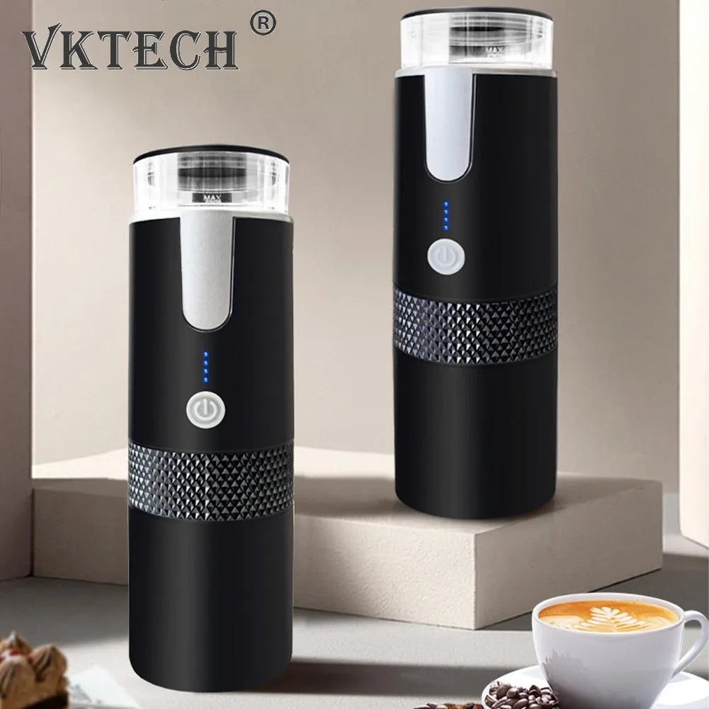 Travel Coffee Machine - 170ML Portable Electric Brewer for Coffee Powder & Capsules