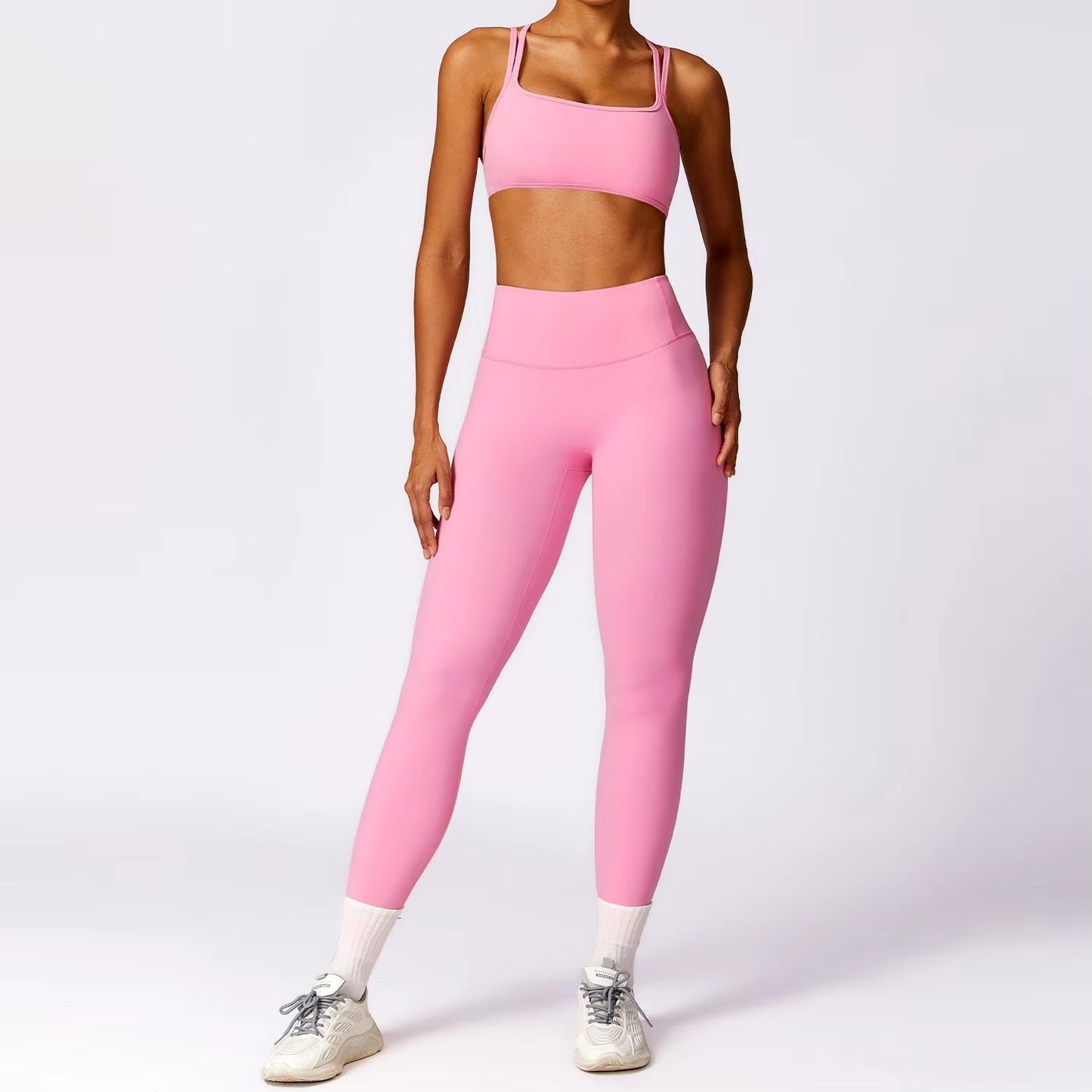 Nude Feeling Yoga Set for Women - 2PCS Sport Bra & Leggings