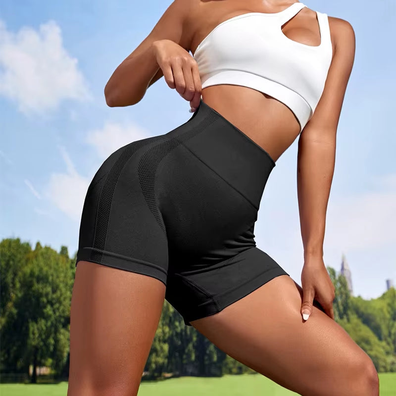 Sexy Women'S Sports High Waist Shorts Athletic Gym Workout Fitness Yoga Leggings Briefs Athletic Breathable Push up Yoga Short