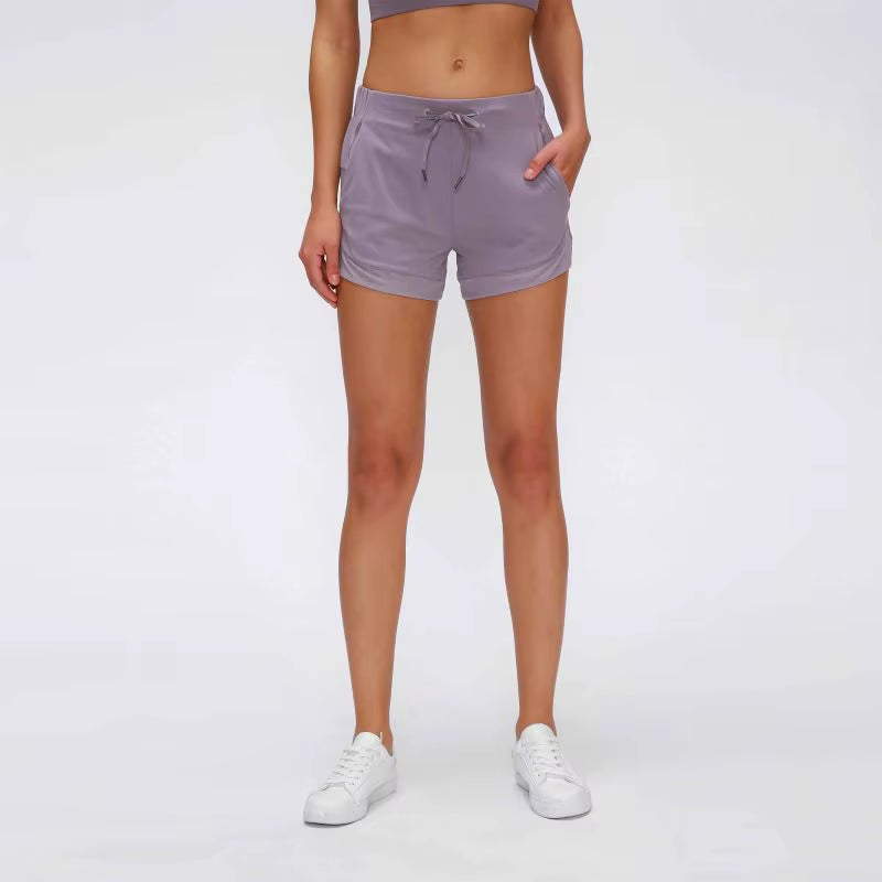 SPEEDUP Gym Shorts with Draw String Women Loose Fit Athletic Shorts Brushed Material Women Sports Shorts Fitness Shorts